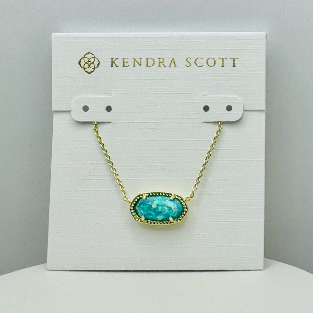 Kendra Scott Turquoise Kyocera Opal Elisa Necklace NEW